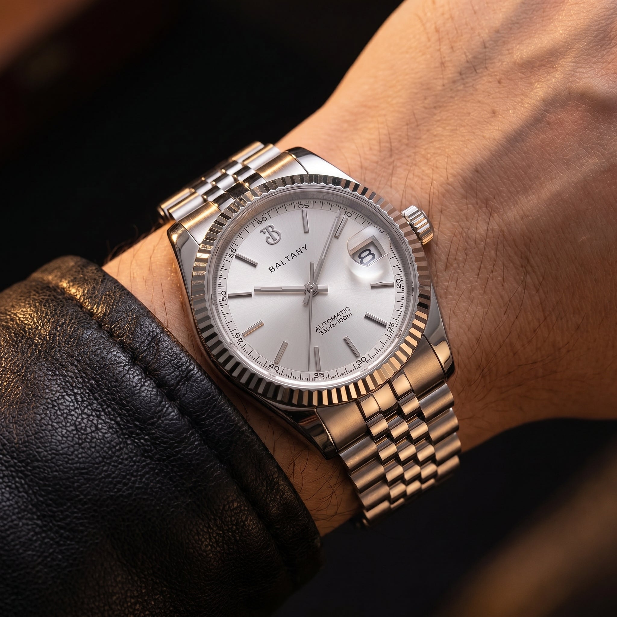 Baltany S4084 Automatic Dress Watch — 36mm NH35, Fluted Bezel, Sapphire