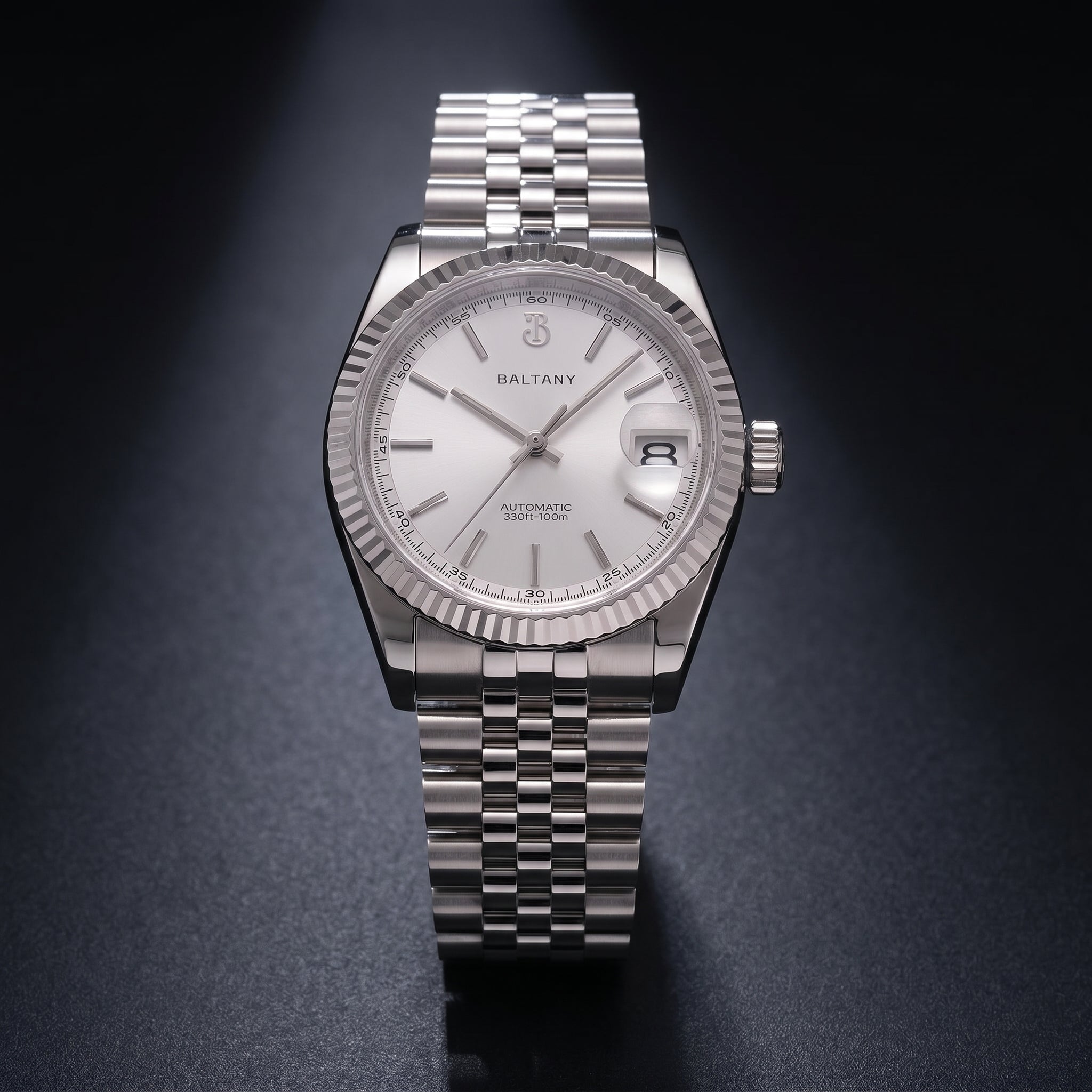 Baltany S4084 Automatic Dress Watch — 36mm NH35, Fluted Bezel, Sapphire