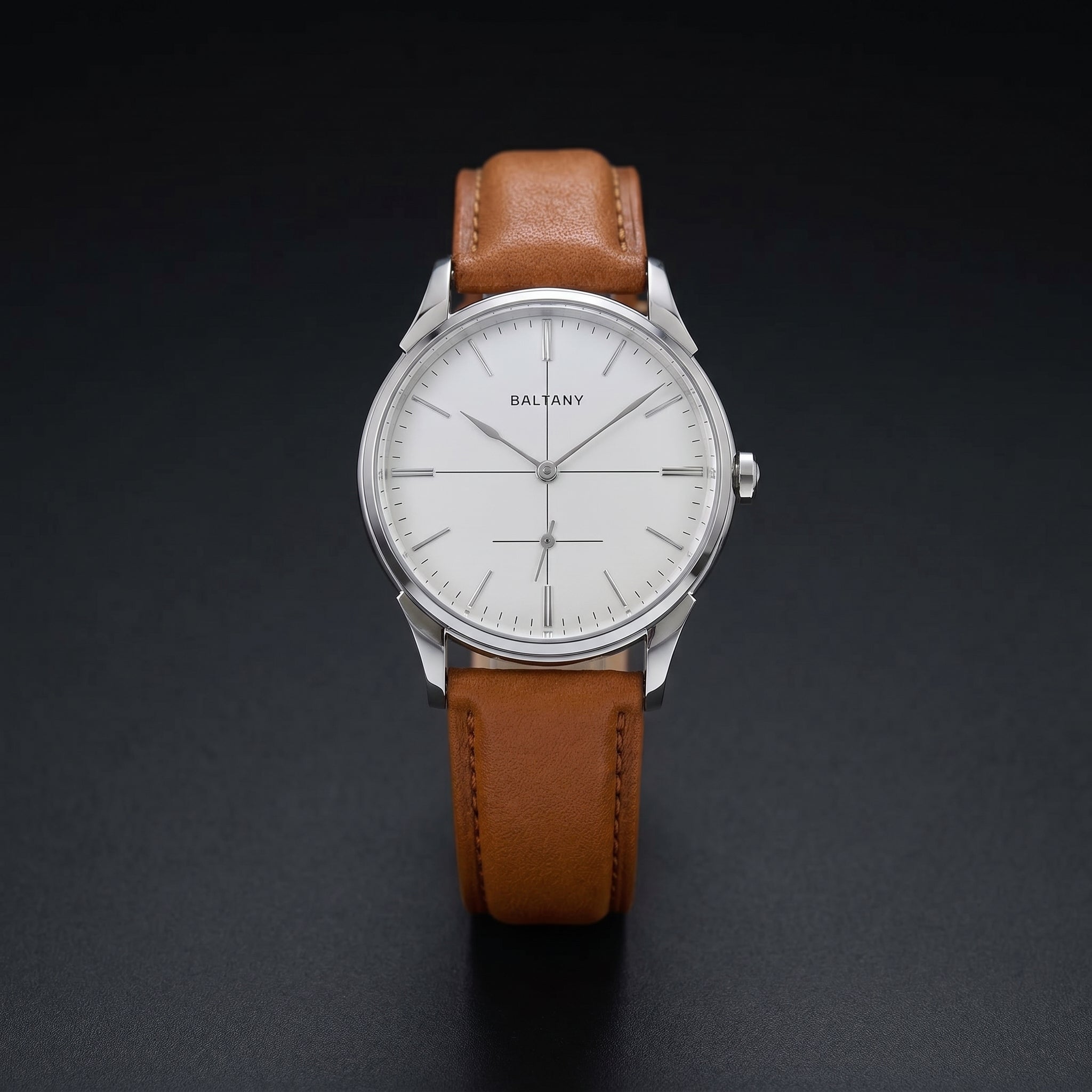 Baltany S4092 Dress Watch — 38.5mm Crosshair Dial, Sapphire, Auto or Hand-Wind